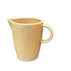 Calvin Klein Khaki Collection Cargo Cream 8 Oz Creamer Speckled Stoneware Yellow